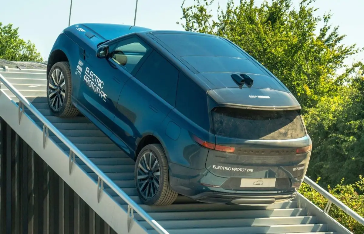 The Range Rover Sport Electric showcased at the Goodwood Festival of Speed.